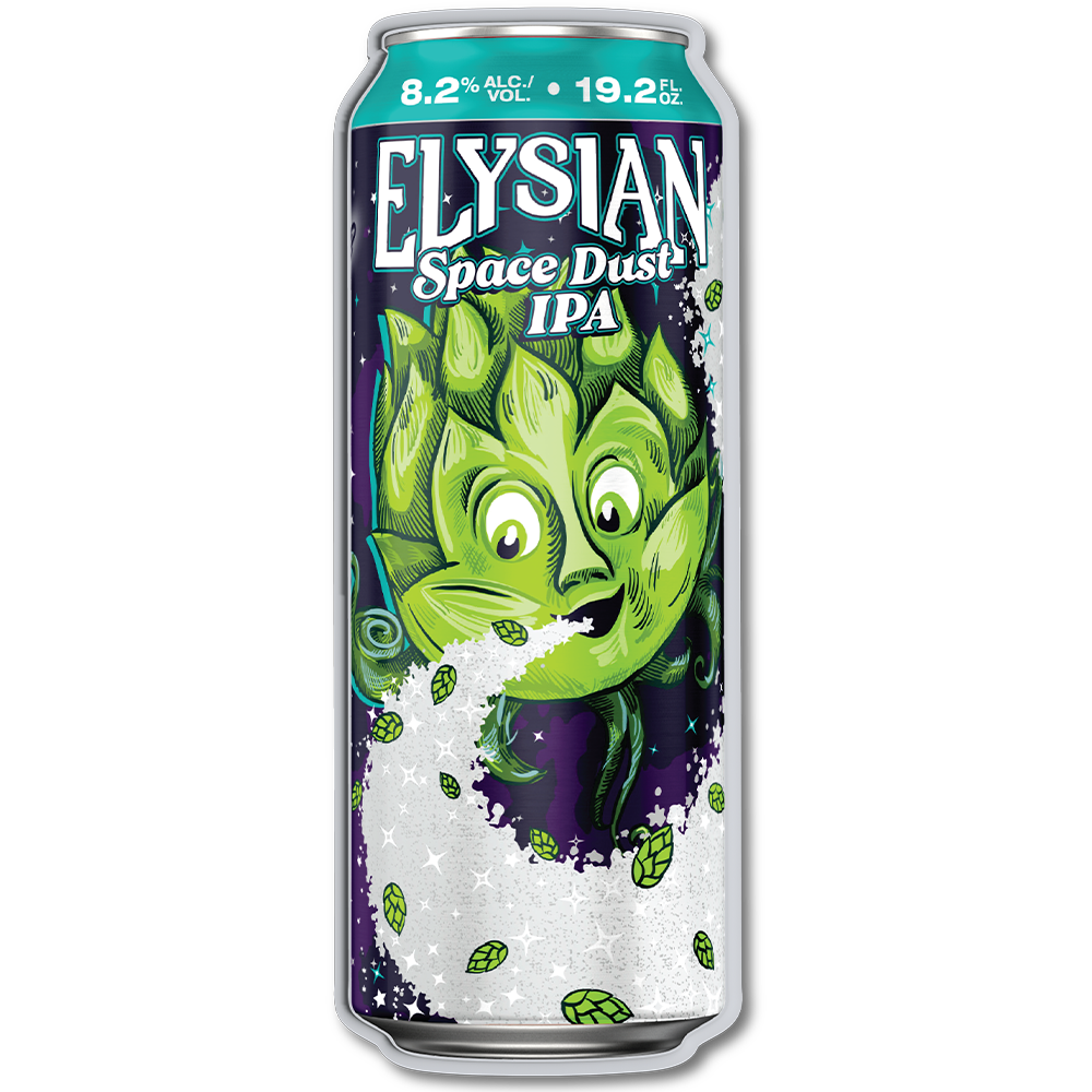 Space Dust Can Metal Sign