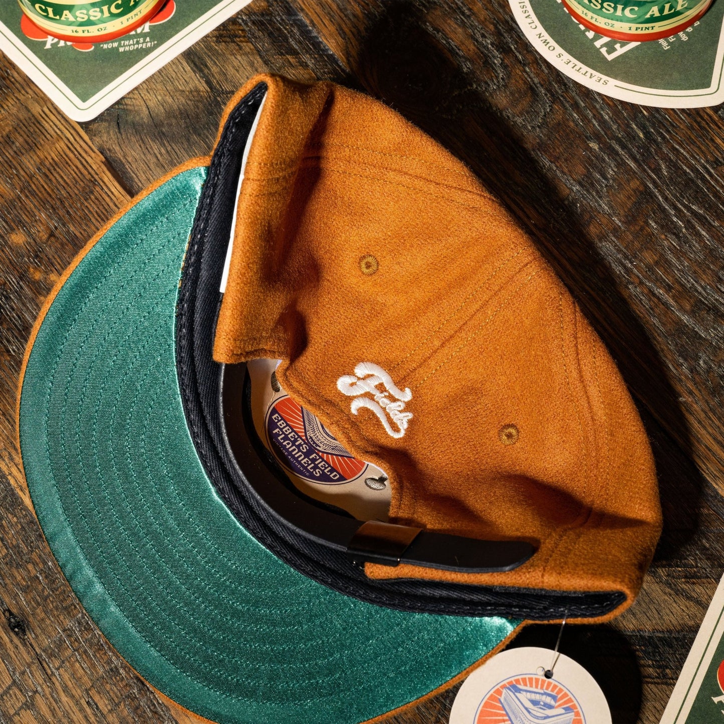 Elysian X Ebbets "Fields Premium" Vintage Inspired Ballcap - Tan - Elysian Brewing Company