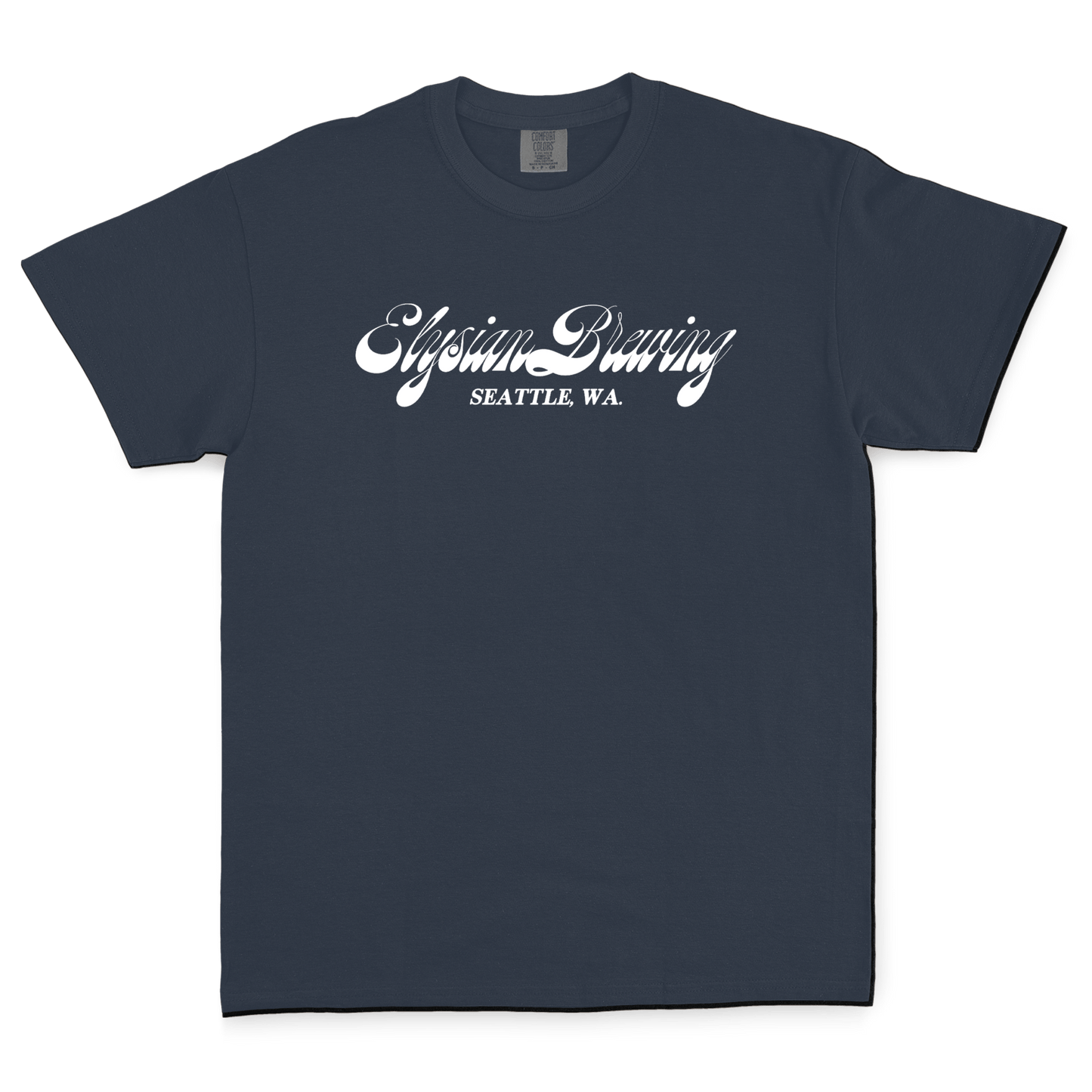 Elysian "Cursive" Navy Tee - Elysian Brewing Company