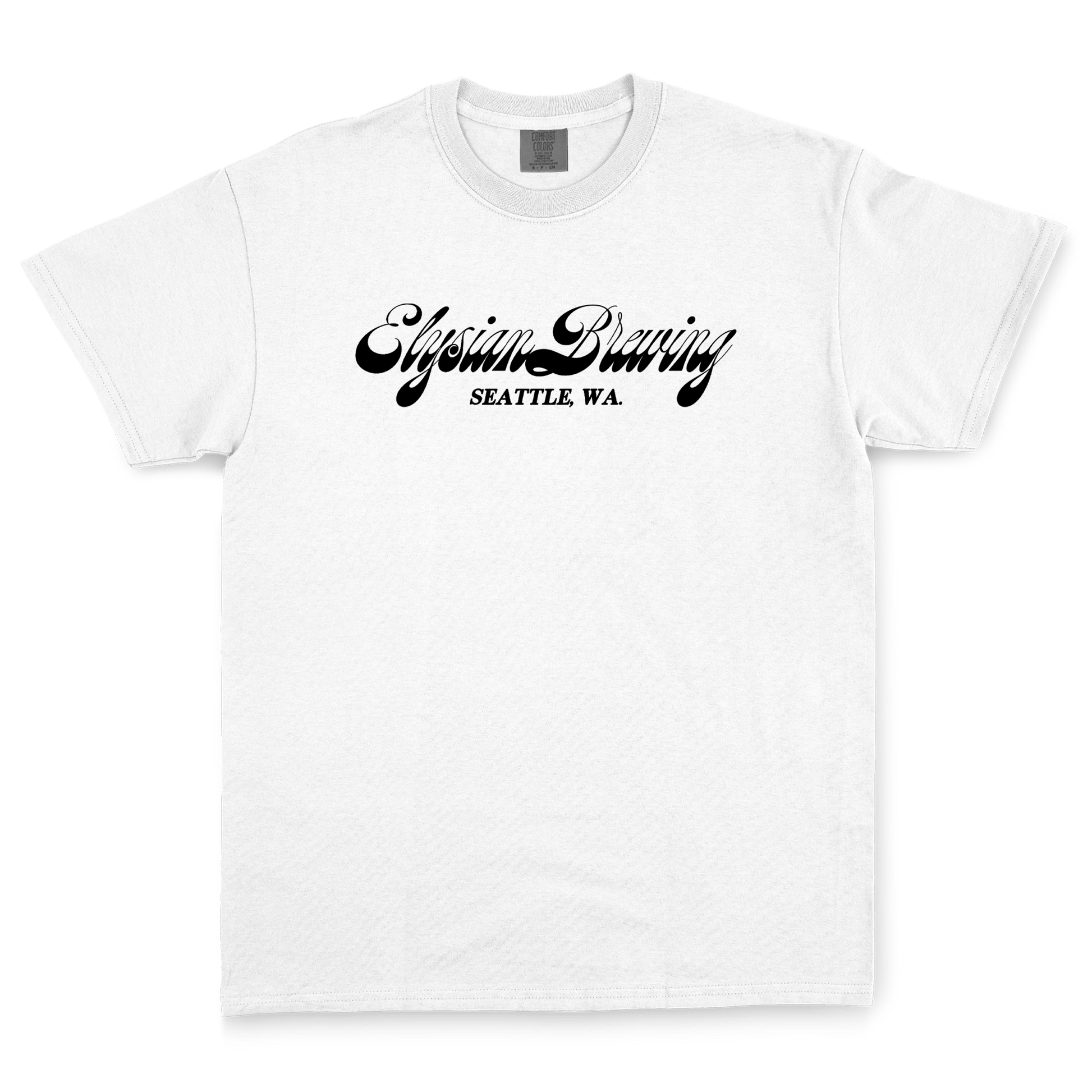 Elysian "Cursive" White Tee - Elysian Brewing Company