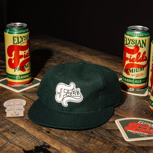 Elysian X Ebbets "Fields Premium" Vintage Inspired Ballcap - Bottle Green - Elysian Brewing Company