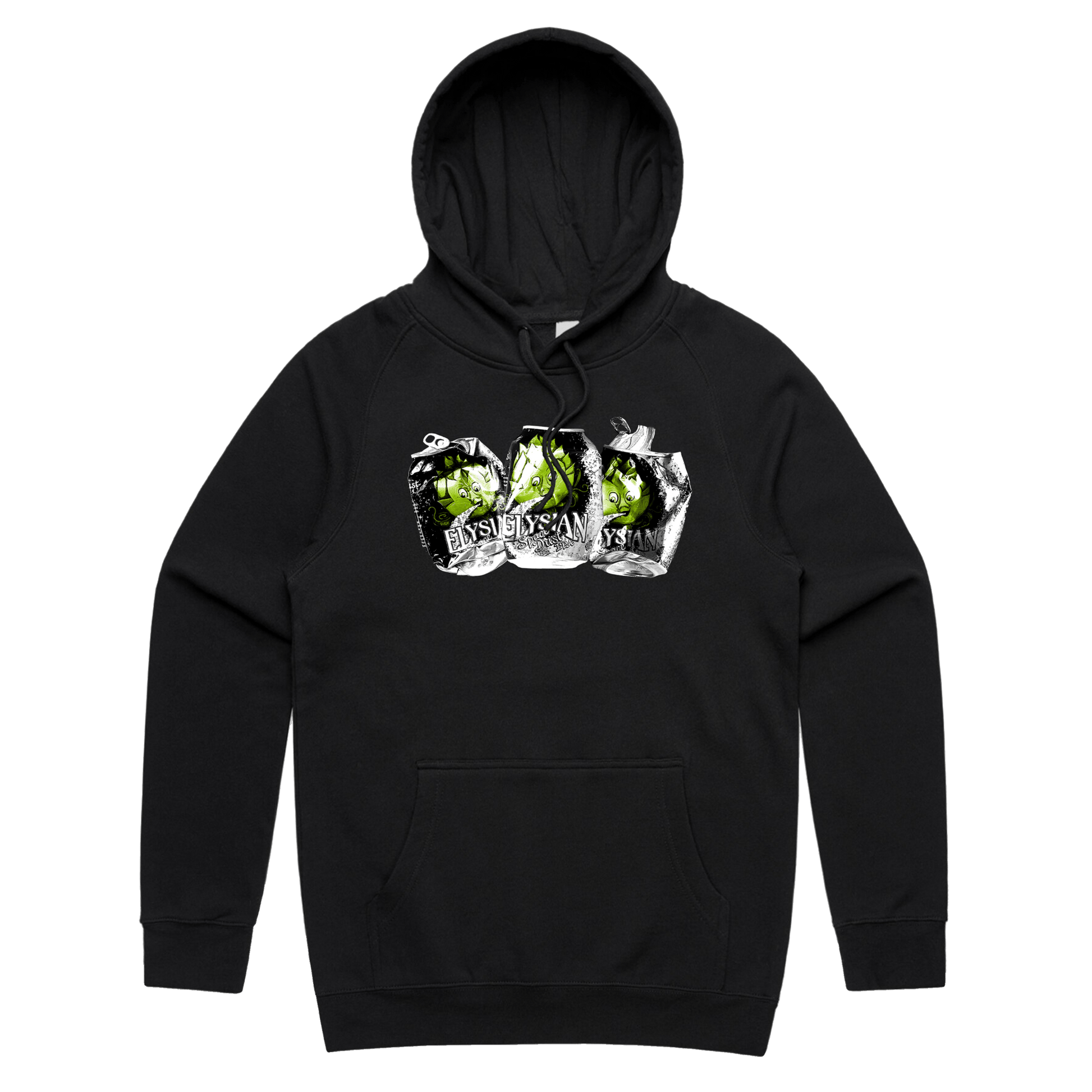 "Smash Dust" Black Hoodie - Elysian Brewing Company